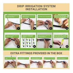 Bazodo Drip Irrigation Gardening kit for (10 - 100 Plants) - Optional