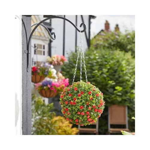 Plastic Hanging Ball Pot Planter - Pink Colour