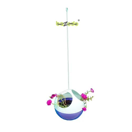 Plastic Hanging Ball Pot Planter - Violet Colour