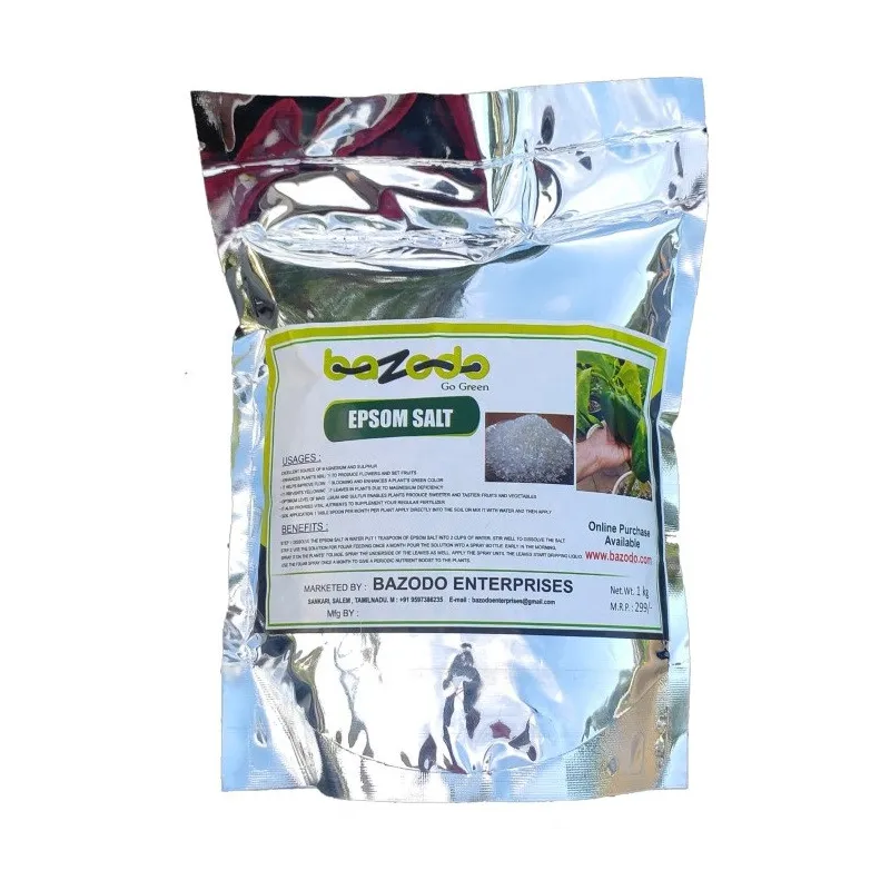 Bazodo Epsom Salt  500g - 1kg - Magnesium Sulphate | Vigorous Growth of Flowering Plants, Fruits & Vegetables