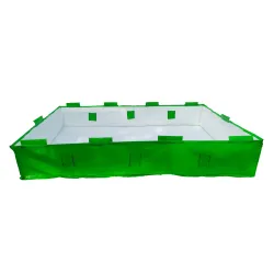 72 x 48 x 12 Inch (6 x 4 x 1 Ft)-400 GSM HDPE Rectangular Grow Bag With PVC Pipe Loops