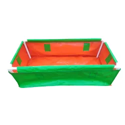 36 x 24 x 12 Inch (3 x 2 x 1 Ft) - 220 GSM HDPE Rectangular Grow Bag With Supporting Pvc Pipes