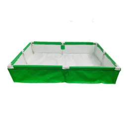 72 x 48 x 12 Inch( 6 x 4 x 1 Ft) - 400 GSM HDPE Rectangular Grow Bag With Supporting PVC Pipes