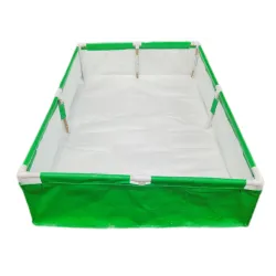 72 x 48 x 12 Inch( 6 x 4 x 1 Ft) - 400 GSM HDPE Rectangular Grow Bag With Supporting PVC Pipes