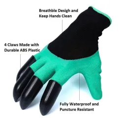 Bazodo Gardening Gloves - Free Size (1 Pair) -Heavy Duty & Reusable Hand Gloves for Garden Agriculture