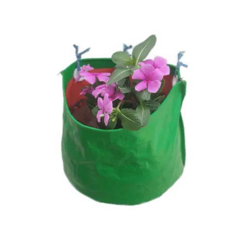 HDPE 220 GSM Vertical Hanging Grow Bag - (09 x 09 x 4.5 Inches ) - With Nylon 3 MM Rope