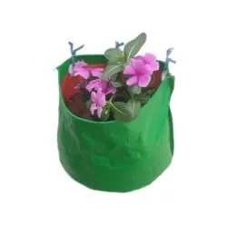 HDPE 220 GSM Vertical Hanging Grow Bag - (09 x 09 x 4.5 Inches ) - With Nylon 3 MM Rope