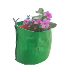 HDPE 220 GSM Vertical Hanging Grow Bag - (09 x 09 x 4.5 Inches ) - With Nylon 3 MM Rope