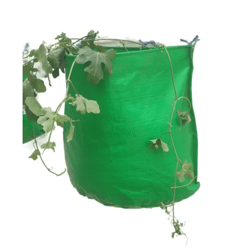 HDPE 220 GSM Vertical Hanging Grow Bag - (12 x 12 x 06 Inches ) - With Nylon 3 MM Rope