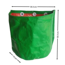 HDPE 220 GSM Vertical Hanging Grow Bag - (12 x 12 x 06 Inches ) - With Nylon 3 MM Rope