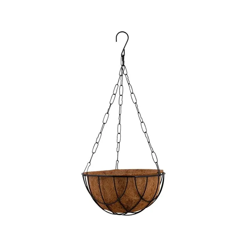 6 Inch Coir Hanging Pot basic with Hanging chain and Liner