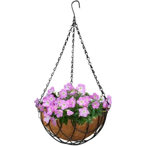 6 Inch Coir Hanging Pot basic with Hanging chain and Liner