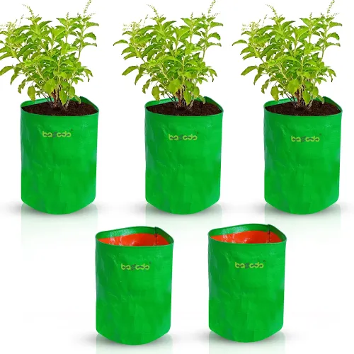 Bazodo HDPE Grow Bag 09 x 12 inch ( 0.75 x 1 feet ) - Round