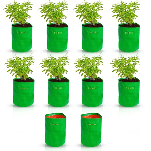 Bazodo HDPE Grow Bag 09 x 12 inch ( 0.75 x 1 feet ) - Round