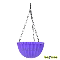 Plastic Hanging Planter Pot Designer Model - Violet Color - Bazodo