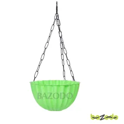 Bazodo Plastic Hanging Planter Pot Designer Model- Light Green Colour