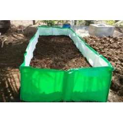 Vermibed - (12 x 4 x 2) (400 Gsm) - HDPE Quality Laminated - UV Treated -7 Years Life Vermicompost bed - Bazodo