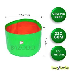 Bazodo HDPE Grow Bag 12 x 06 inch ( 1 x 0.5 feet ) - Round