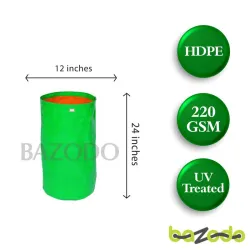 Bazodo HDPE Grow Bag 12 x 24 inch ( 1 x 2 feet ) - Round