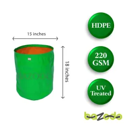 HDPE Grow Bag 15 x 18 inch ( 1.25 x 1.5 feet ) - Round | Bazodo