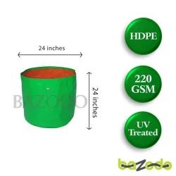 Bazodo - HDPE Grow Bag 24 x 24 inch ( 2 x 2 feet ) - Round