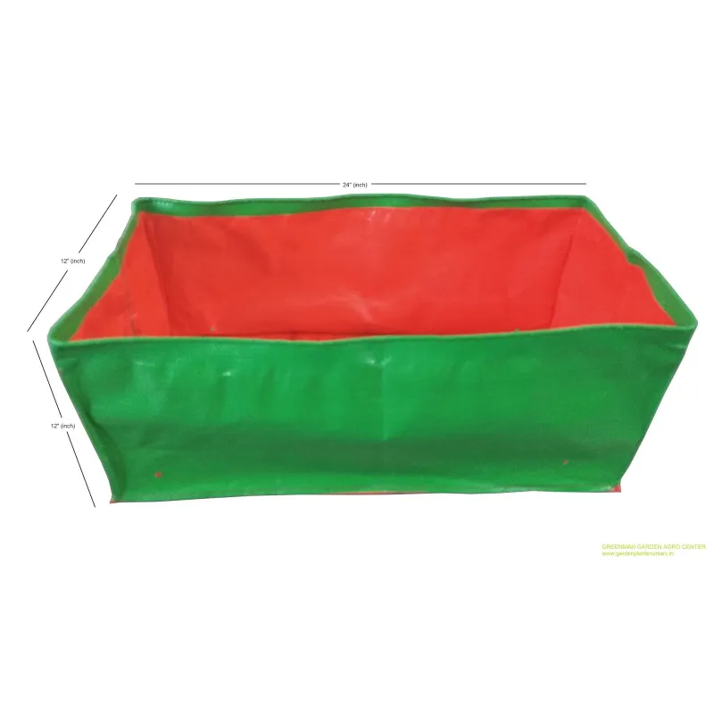 Bazodo - HDPE Grow Bag 24 x 12 x 12 inch ( 2 x 1 x 1 feet ) - Rectangular