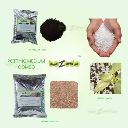 Bazodo Potting Soil Combo Pack for Indoor/Outdoor and Hydrophonics - (Potting Soil, Perlite, Vermiculite)