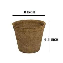 Bazodo 8 Inch Coir Pot - Eco-Friendly Biodegradable Plant Pot